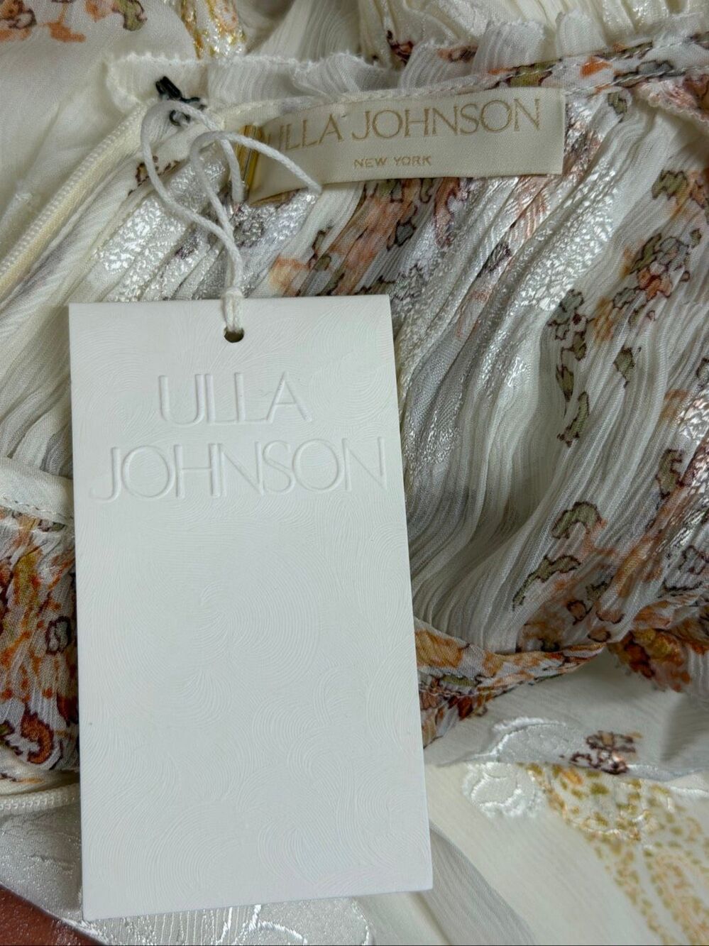Ulla Johnson Kasia Sleeveless Floral Silk Midi Dress New with Tags Size 8 - Picture 8 of 10